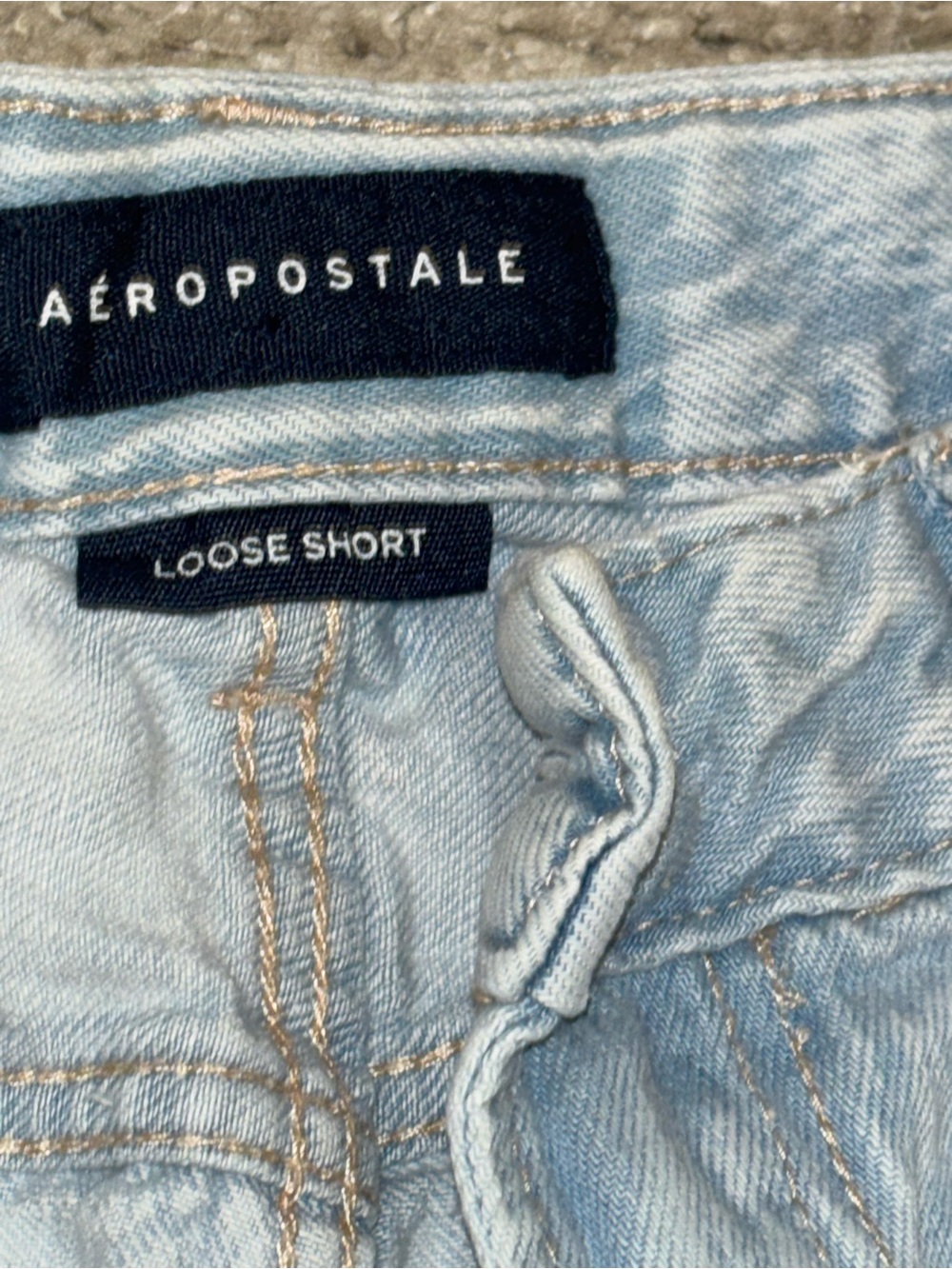 Aeropostale Distressed Denim Shorts Duo - Dark Blue & Light Blue - Picture 6 of 10